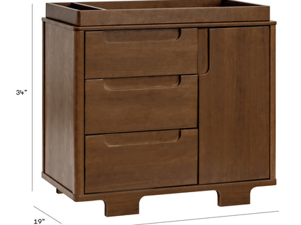 M23423NL,Babyletto,Yuzu 3-Drawer Changer Dresser in Natural Walnut