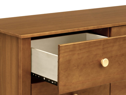 M10326CTN,Babyletto,Sprout 6-Drawer Double Dresser in Chestnut and Natural