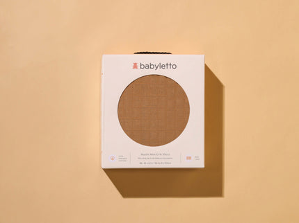 T29536BTS,Babyletto,Burnt Sienna Muslin Mini Crib Sheet in GOTS Certified Organic Cotton