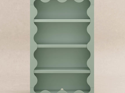 M31111LS,Babyletto Kids,Lido Wave Bookcase in Light Sage