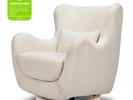 M24187WBIB,Nursery Works,Solstice Swivel Glider in Ivory Boucle w/Ivory Wood Base