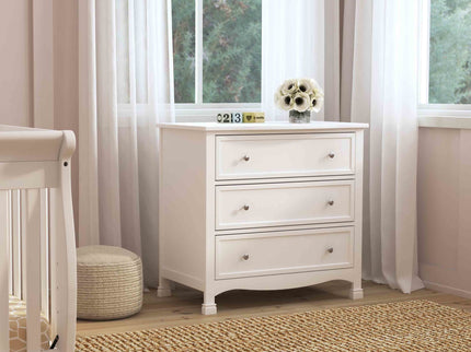 M5523W,DaVinci,Kalani 3-Drawer Dresser in White Finish