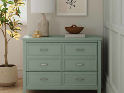 M12826LS,DaVinci,Charlie 6-Drawer Double Dresser in Light Sage