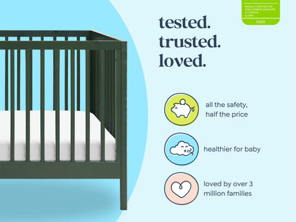 M25101FRGR,DaVinci,Birdie 3-in-1 Convertible Crib in Forest Green