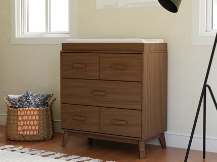 M5823NL,Babyletto,Scoot 3-Drawer Changer Dresser in Natural Walnut