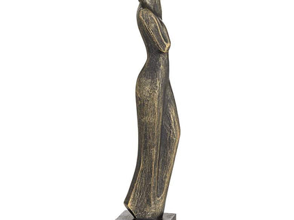Femme Fatale 16" High Matte Bronze Woman Statue