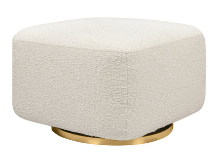 M26385WBG,Babyletto,Kiwi Gliding Ottoman in Ivory Boucle w/ Gold Base