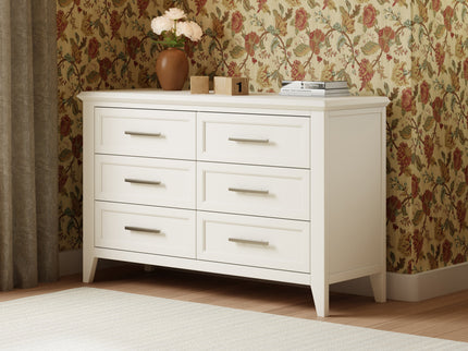 B14416RW,Monogram by Namesake,Beckett 6-Drawer Dresser in Warm White