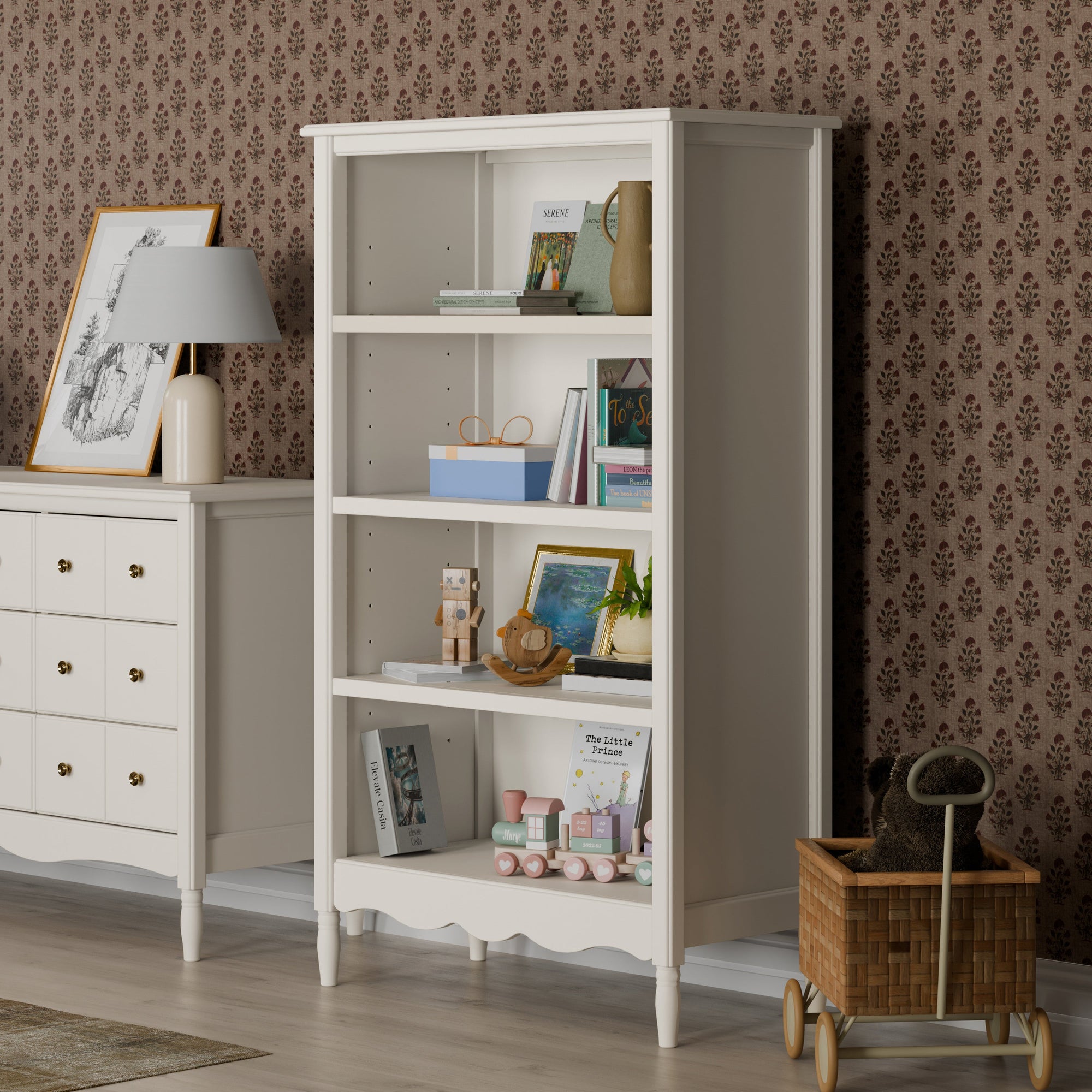 M7114RW,Namesake,Liberty Assembled Bookcase in Warm White