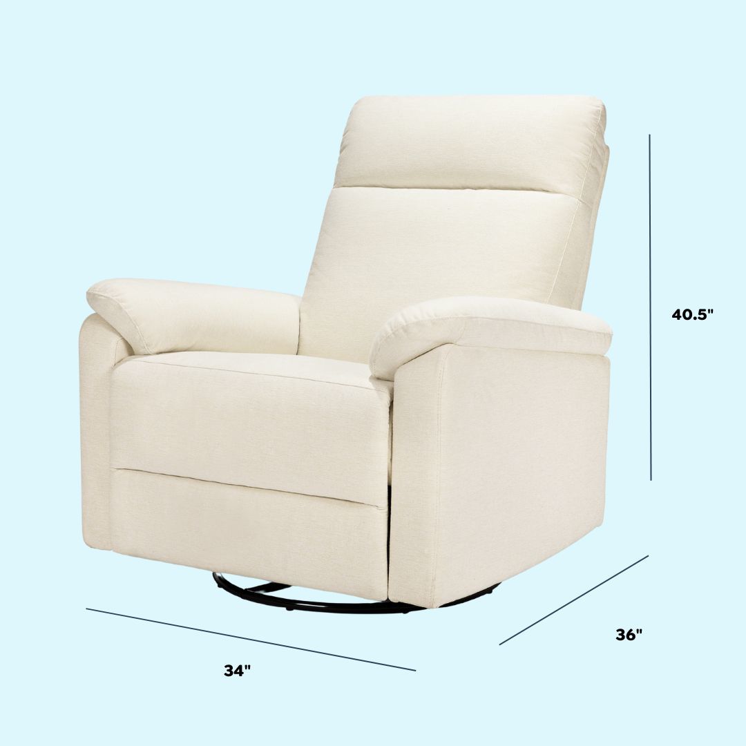 M24387VN,DaVinci,Suzy Swivel Recliner in Vanilla