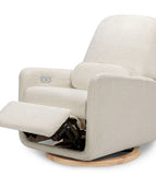 Luxe Fabric: Ivory Boucle with Light Wood Base