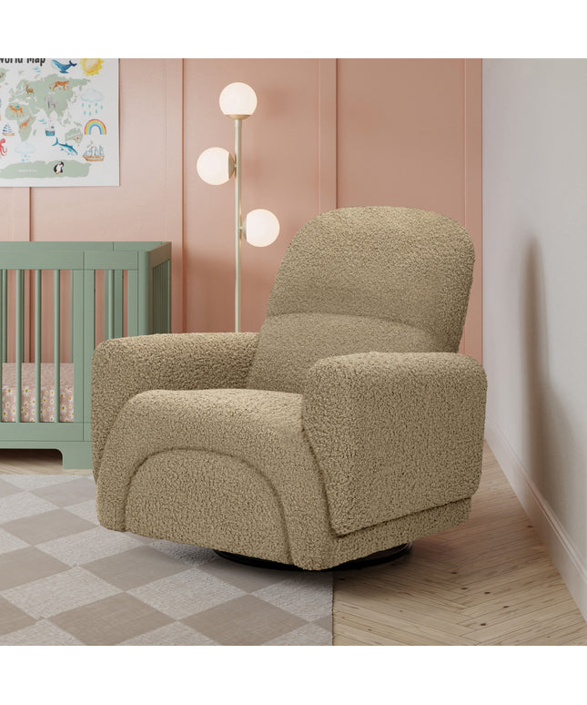 M30087LT,Babyletto,Rainbow Recliner and Swivel Glider in Latte Teddy Loop