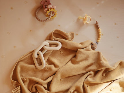 Mushie Silicone Pacifier Clip | Eva