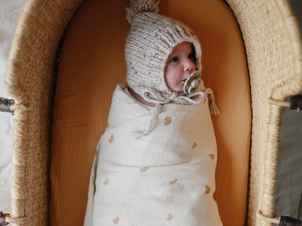 Mushie Organic Cotton Muslin Swaddle Blanket