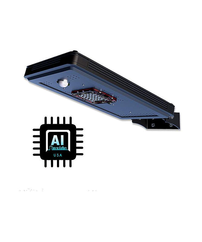 Fleck 18"W Black Solar Dusk-to-Dawn LED Area Parking Light