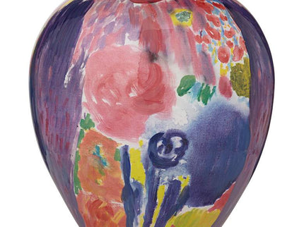 Fleur 13" High Purple and Pink Ceramic Decorative Vase