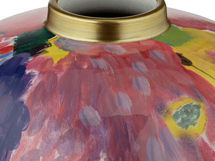 Fleur 13" High Purple and Pink Ceramic Decorative Vase