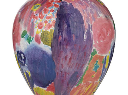 Fleur 13" High Purple and Pink Ceramic Decorative Vase