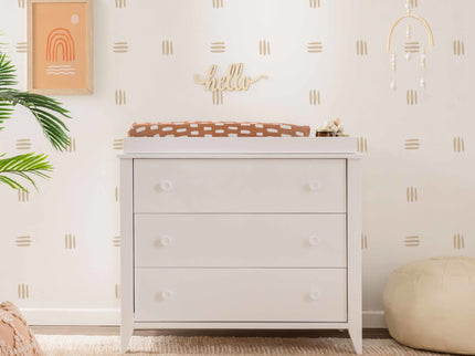 M10323W,Babyletto,Sprout 3-Drawer Changer Dresser in White Finish
