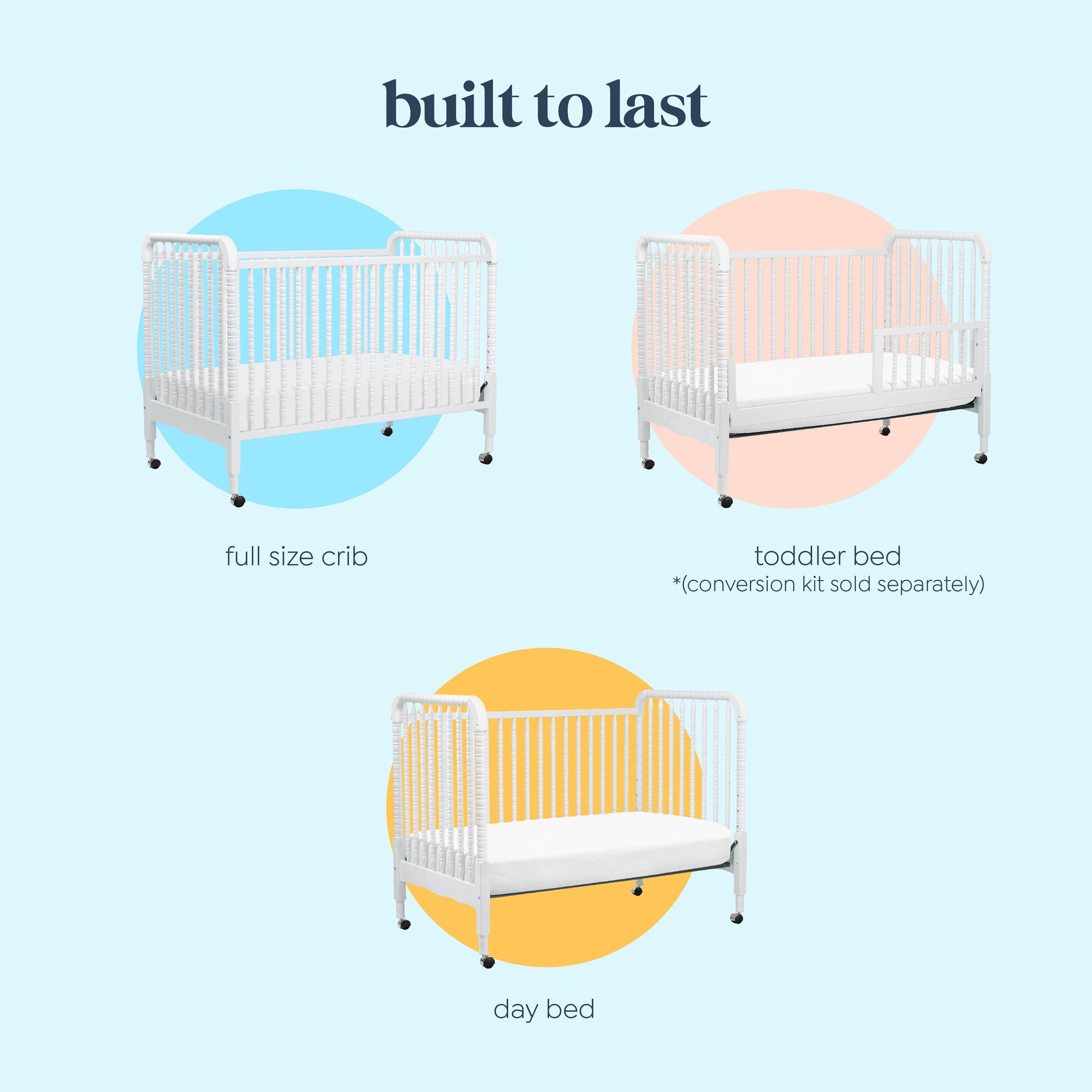 M7391W,DaVinci,Jenny Lind Stationary Crib In White Finish