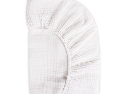 T29435,Babyletto,Plain White Muslin Crib Sheet in GOTS Certified Organic Cotton