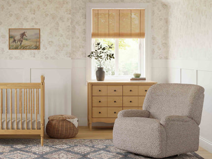 M27687EGS,Namesake,Winslow Extra Wide Recliner and Swivel Glider in Earl Grey Shearling