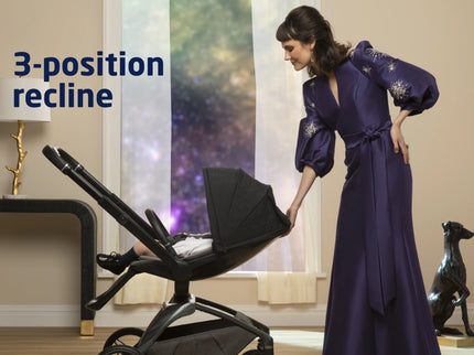 Tana 360° Rotating Modular Stroller with Carriage Accessory in Onyx Heritage