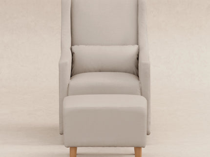 M11287PBEW,Babyletto,Toco Swivel Glider and Ottoman in Performance Beach Eco-Weave