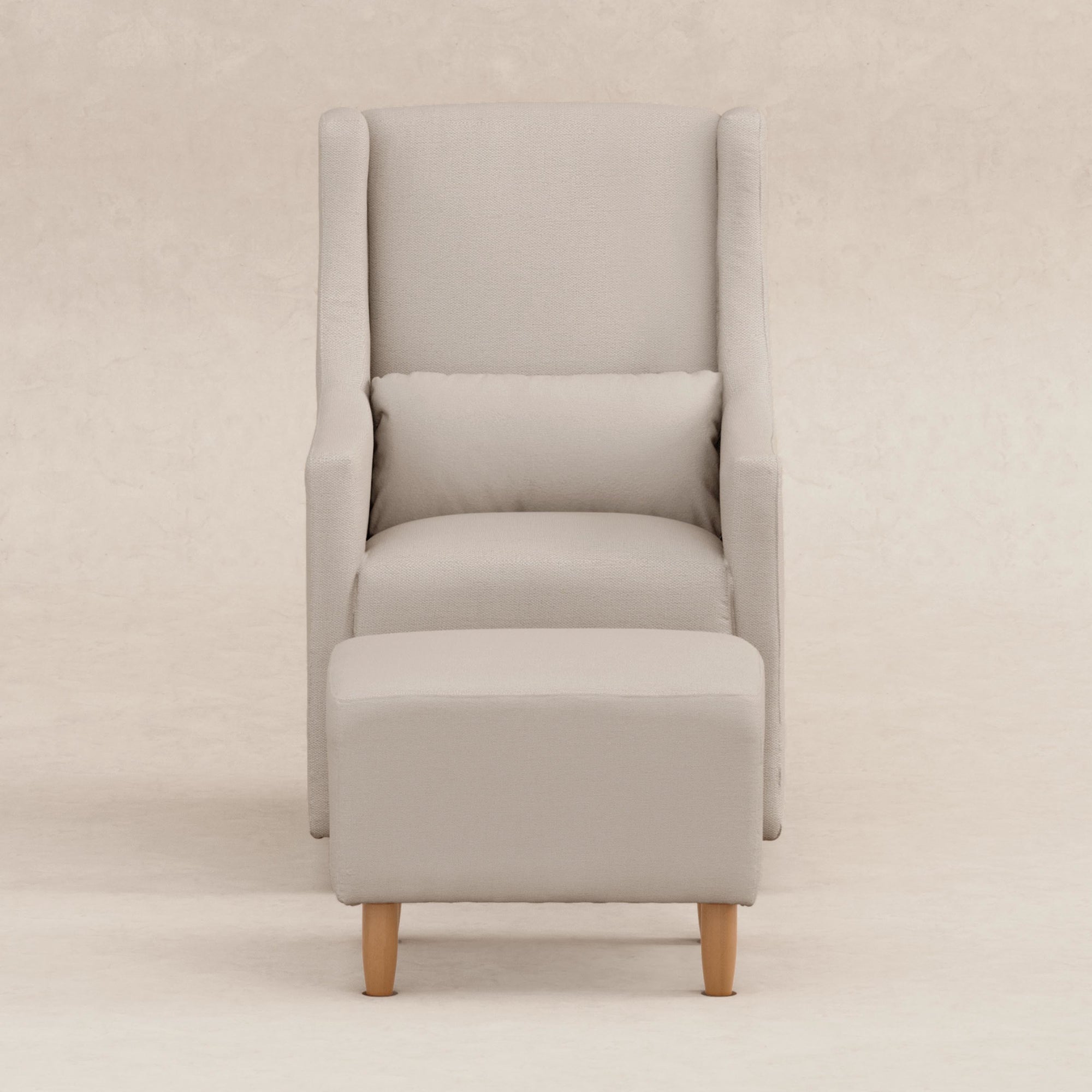 M11287PBEW,Babyletto,Toco Swivel Glider and Ottoman in Performance Beach Eco-Weave