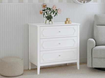 M11423W,DaVinci,Chloe Regency 3-Drawer Dresser in White