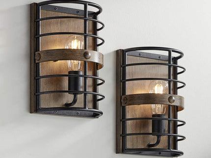 Franklin Iron Lexi 11 1/2" Rustic Bronze Pocket Wall Sconces Set of 2