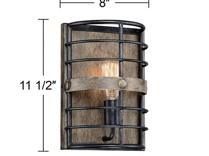 Franklin Iron Lexi 11 1/2" Rustic Bronze Pocket Wall Sconces Set of 2