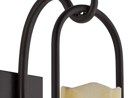 Franklin Iron Rustic Onyx 14 1/2" Faux Candle Wall Sconces Set of 2