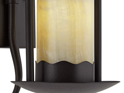 Franklin Iron Rustic Onyx 14 1/2" Faux Candle Wall Sconces Set of 2