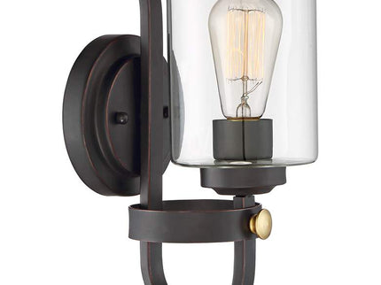 Franklin Iron Works Eagleton 12" High Bronze LED Wall Sconce Set of 2