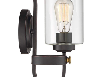 Franklin Iron Works Eagleton 12" High Bronze LED Wall Sconce Set of 2