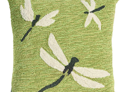 Frontporch Dragonfly Yellow 18" Square Indoor-Outdoor Pillow