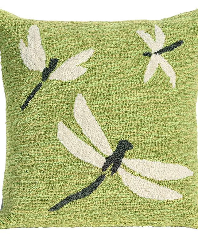 Frontporch Dragonfly Yellow 18" Square Indoor-Outdoor Pillow