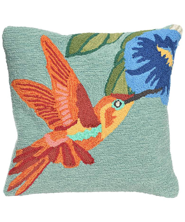 Frontporch Hummingbird Sky 18" Square Indoor-Outdoor Pillow