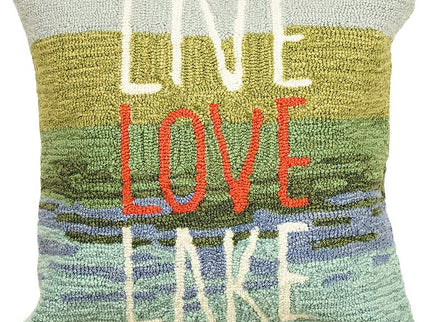 Frontporch Live Love Lake 18" Square Indoor-Outdoor Pillow