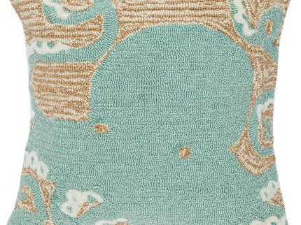 Frontporch Octopus Aqua 18" Square Indoor-Outdoor Pillow