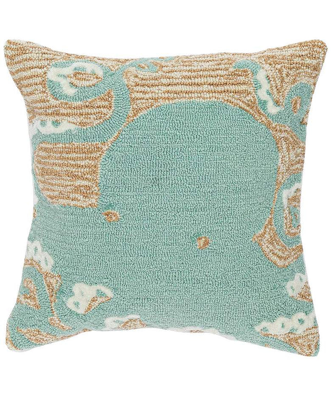 Frontporch Octopus Aqua 18" Square Indoor-Outdoor Pillow