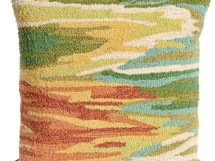Frontporch Watercolor Green 18" Square Indoor-Outdoor Pillow