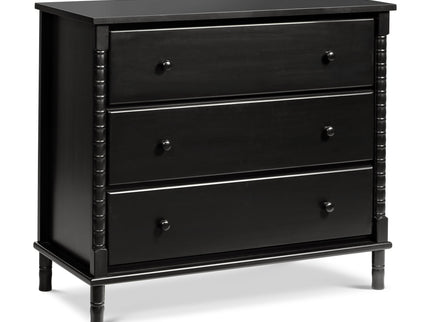 M7323E,DaVinci,Jenny Lind Spindle 3-Drawer Dresser in Ebony Black