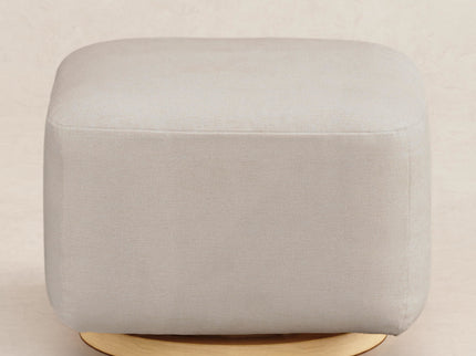 M26385PBEWLB,Babyletto,Kiwi Gliding Ottoman in Performance Beach Eco-Weave w/ Light Wood Base