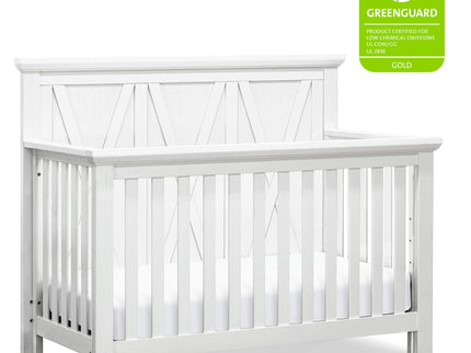 B14501LW,Monogram by Namesake,Emory Farmhouse 4-in-1 Convertible Crib in Linen White
