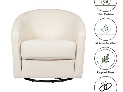 M5887PNET,Babyletto,Madison Swivel Glider in Performance Natural Eco-Twill