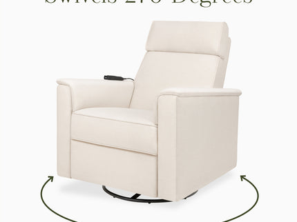 M17183PCMEW,Namesake,Willa Deluxe Power Glider Recliner w/Heat&Massage in Performance Cream Eco-Weave