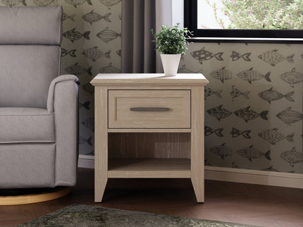 B14460SDB,Monogram by Namesake,Beckett Nightstand in Sandbar