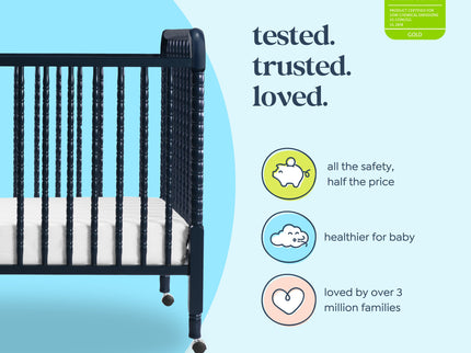 M7391V,DaVinci,Jenny Lind Stationary Crib in Navy Blue Finish